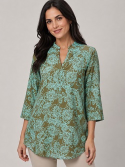 CCL, Bluse, 3/4 Arm, mint-oliv